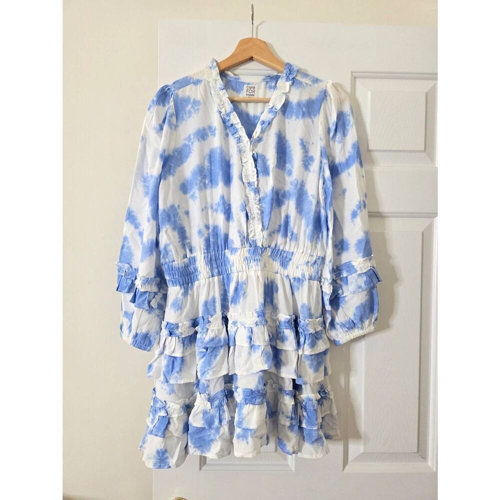 Cake For Dinner the Meadow Dress in Sky Blue Burst Tie Dye M $148 - Picture 2 of 10